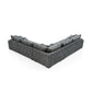 0328 Fabric Stationary Sectional Sofa w/ 9 Pillows
