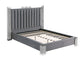 30B Platform Eastern King Velvet Bed