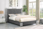 30B Platform Eastern King Velvet Bed