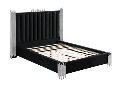 30B Platform Eastern King Velvet Bed