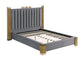 60B Platform Queen Velvet Bed