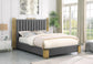 60B Platform Queen Velvet Bed