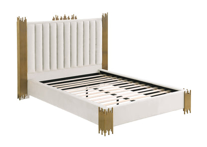 60B Platform Queen Velvet Bed