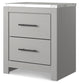 2911B Grubnottoc Two Drawer Night Stand