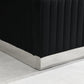 345B BLACK VELVET BED W/FIREPLACE & BLUETOOTH SPEAKER & USB