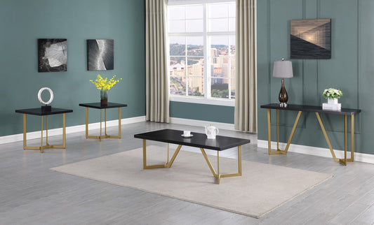 2-1-082TC Black Wood Coffee Table Set