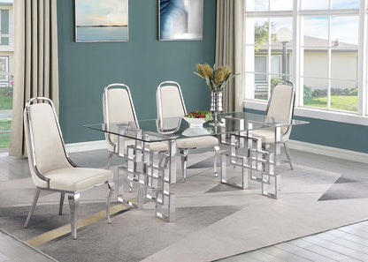 122D Glass 5pc Dining set