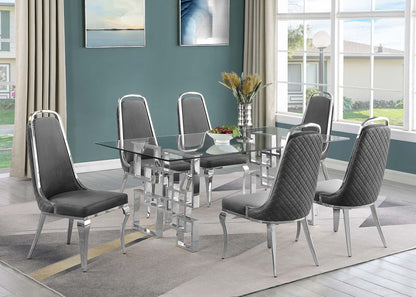 122D Glass 7pc Dining set