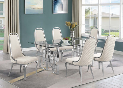 122D Glass 7pc Dining set