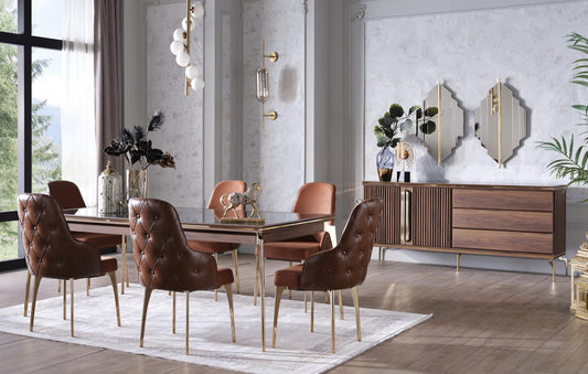 Ogetnom Dinning Table and 6 Dinning Chairs