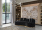 Alle Black Velvet 106" Chaise Lounge