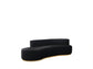 Alle Black Velvet 106" Chaise Lounge