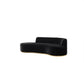 Alle Black Velvet 106" Chaise Lounge