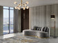 Alle Gray Velvet 106" Chaise Lounge