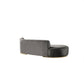 Alle Gray Velvet 106" Chaise Lounge