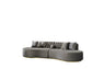 Alle Gray Velvet Curved 130" Sectional