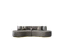 Alle Gray Velvet Curved 130" Sectional