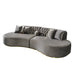 Alle Gray Velvet Curved 130" Sectional
