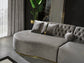 Alle Gray Velvet Curved 130" Sectional