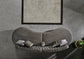 Alle Gray Velvet Curved 130" Sectional