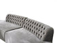 Alle Gray Velvet Curved 130" Sectional