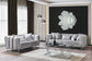Anatnas Silver Velvet Sofa 89" & Loveseat 69"
