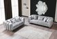 Anatnas Silver Velvet Sofa 89" & Loveseat 69"