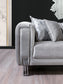 Anatnas Silver Velvet Sofa 89" & Loveseat 69"