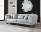 Anatnas Silver Velvet Sofa 89" & Loveseat 69"