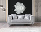 Anatnas Silver Velvet Sofa 89" & Loveseat 69"