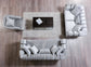 Anatnas Silver Velvet Sofa 89" & Loveseat 69"