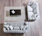 Anatnas Silver Velvet Sofa 89" & Loveseat 69"