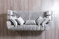 Anatnas Silver Velvet Sofa 89" & Loveseat 69"