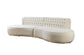 Alle Ivory Boucle Curved 130" Sectional