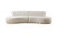 Alle Ivory Boucle Curved 130" Sectional