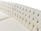 Alle Ivory Boucle Curved 130" Sectional