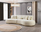 Alle Ivory Boucle Curved 130" Sectional