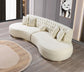 Alle Ivory Boucle Curved 130" Sectional