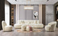 Alle Ivory Boucle Curved 130" Sectional
