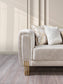 Anatnas Ivory Velvet Sofa 89" & Loveseat 69"