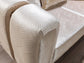 Anatnas Ivory Velvet Sofa 89" & Loveseat 69"