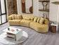 Anel Mustard Boucle 3-Piece Curved 145" Sectional