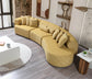 Anel Mustard Boucle 3-Piece Curved 145" Sectional