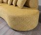 Anel Mustard Boucle 3-Piece Curved 145" Sectional