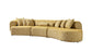 Anel Mustard Boucle 3-Piece Curved 145" Sectional