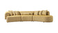 Anel Mustard Boucle 3-Piece Curved 145" Sectional