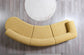 Anel Mustard Boucle 3-Piece Curved 145" Sectional