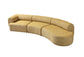 Anel Mustard Boucle 3-Piece Curved 145" Sectional