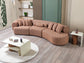 Anel Orange Boucle 3-Piece Curved 145" Sectional