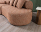 Anel Orange Boucle 3-Piece Curved 145" Sectional